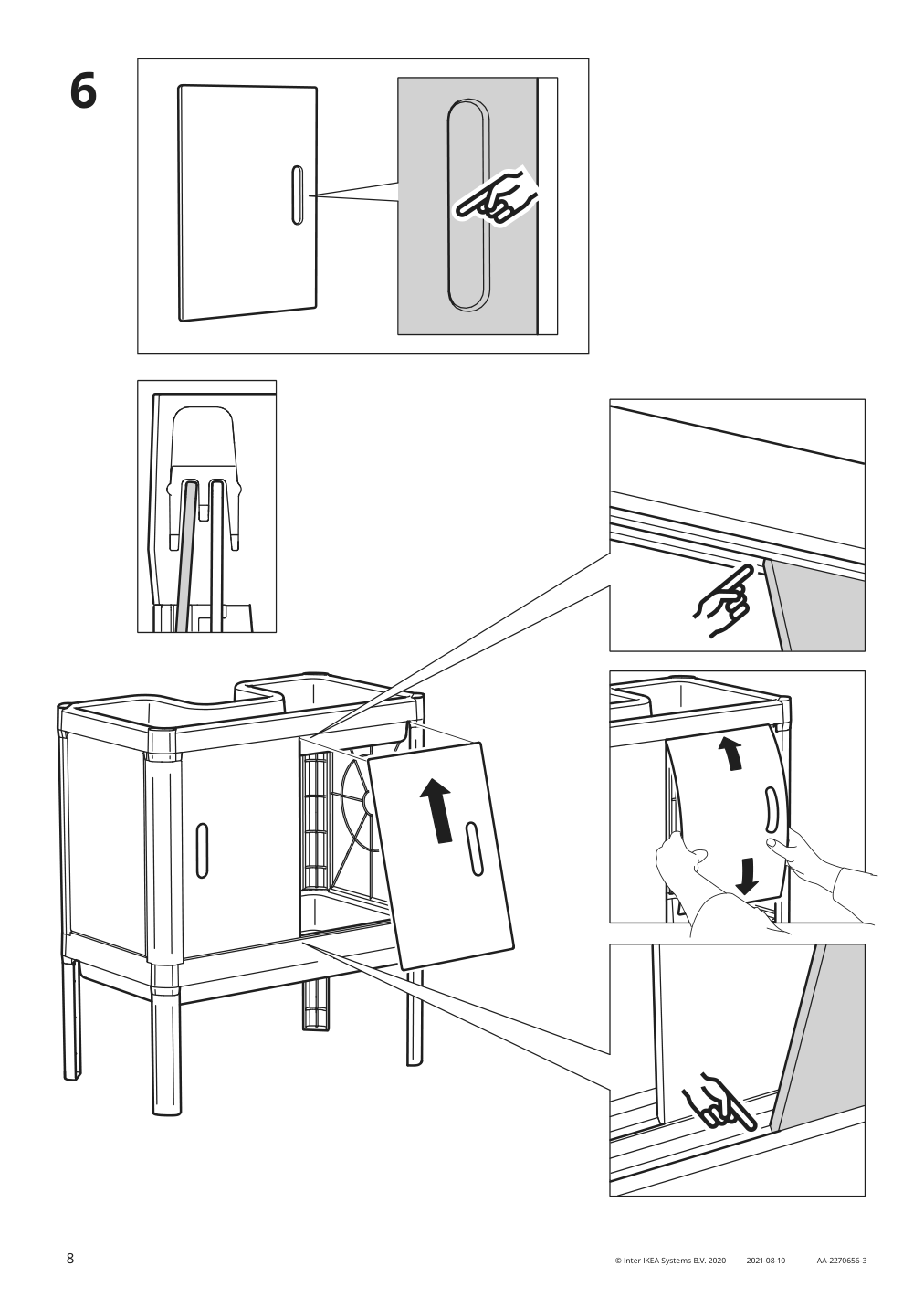 Assembly instructions for IKEA Lilltjaern bathroom vanity with 2 doors white | Page 8 - IKEA LILLTJÄRN / SKATSJÖN Bathroom vanity with 2 doors 795.465.59