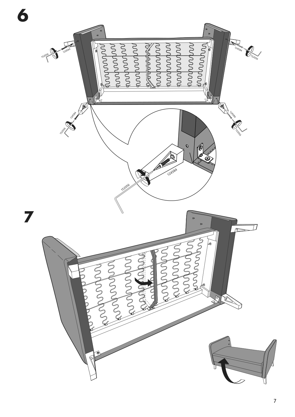 Assembly instructions for IKEA Linanaes loveseat vissle dark gray | Page 7 - IKEA LINANÄS loveseat 805.033.75