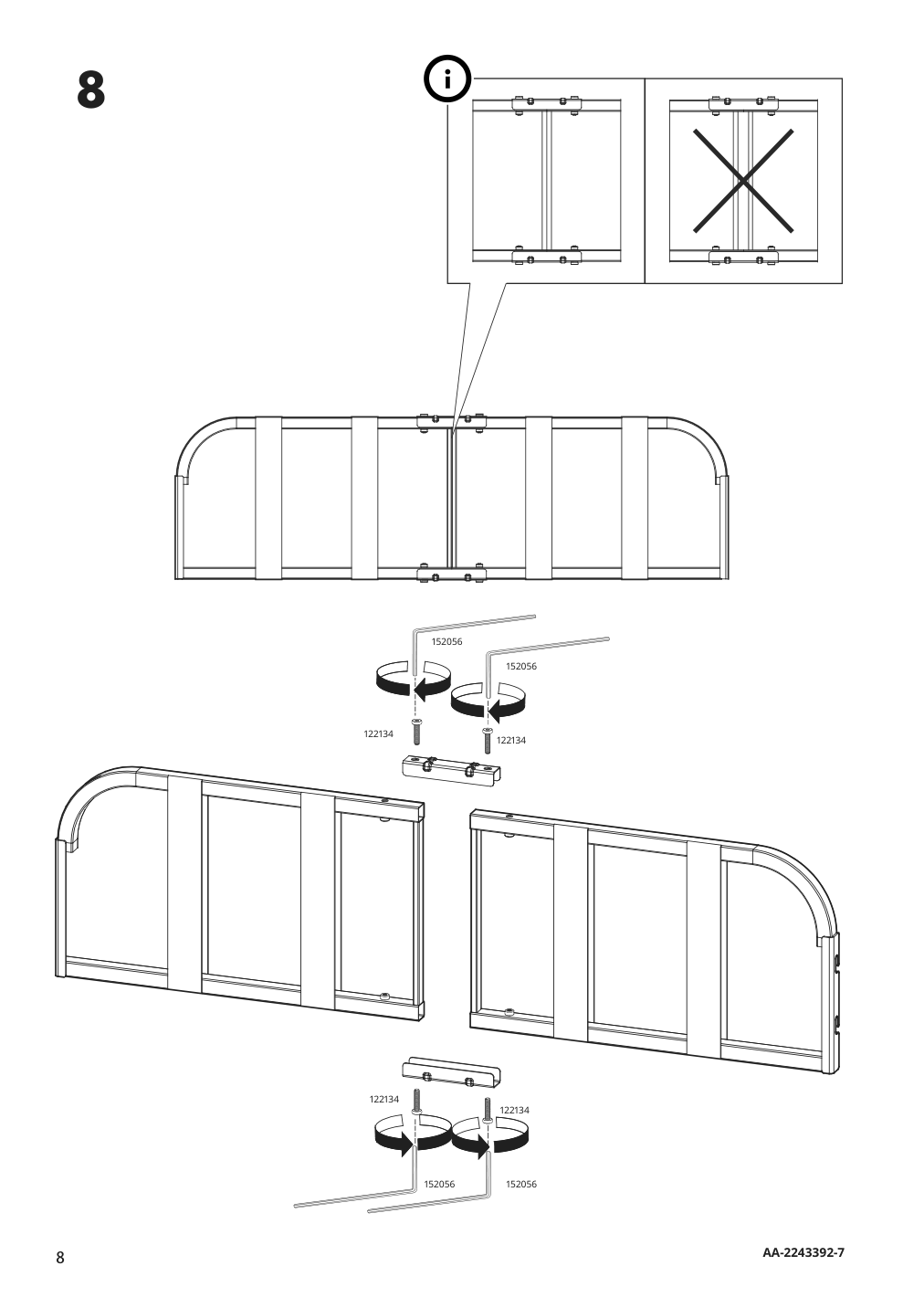 Assembly instructions for IKEA Linanaes loveseat vissle dark gray | Page 8 - IKEA LINANÄS loveseat 805.033.75