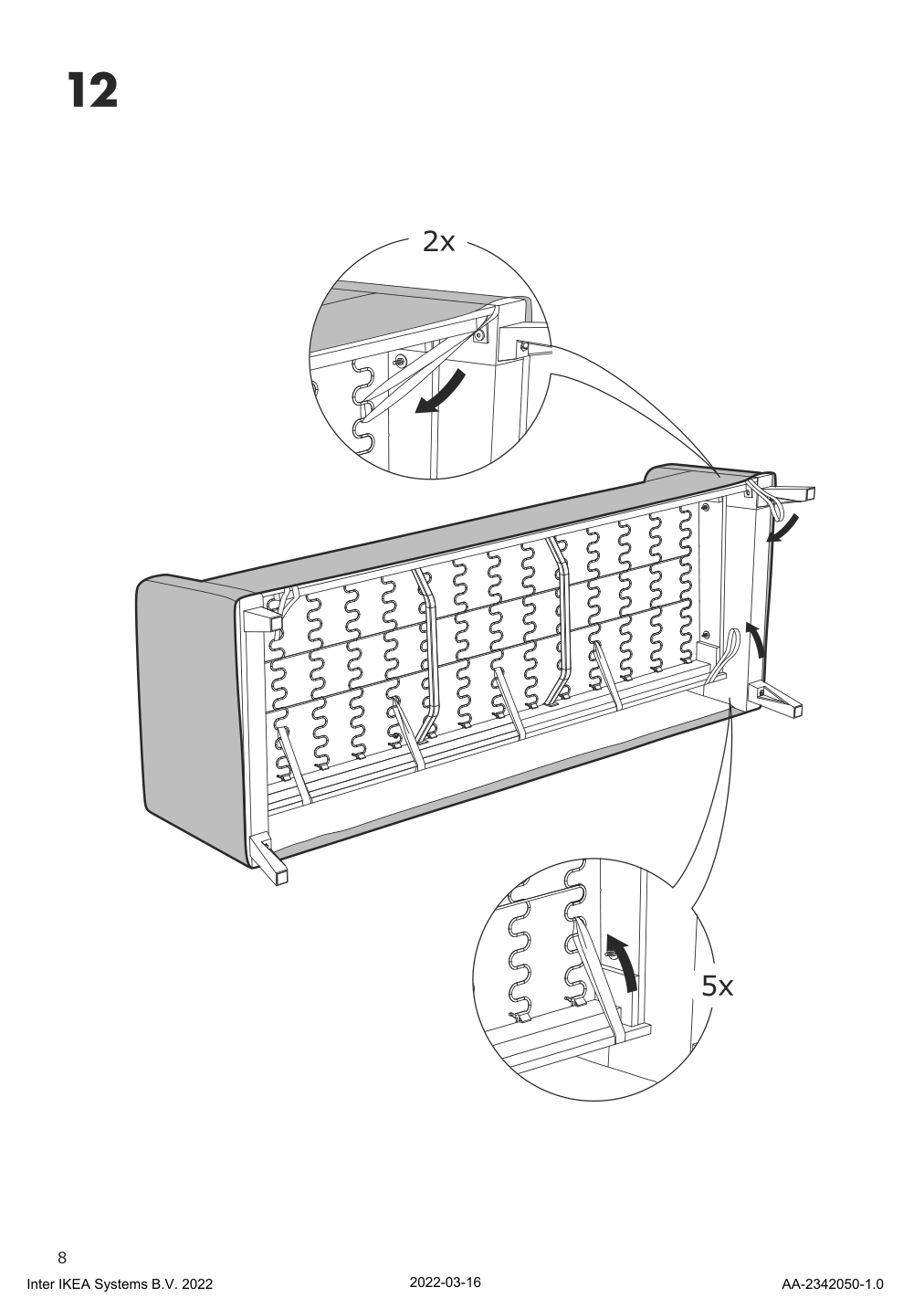 Assembly instructions for IKEA Linanaes protector f 3 seat sofa vissle dark green | Page 8 - IKEA LINANÄS protector f 3-seat sofa 605.644.02