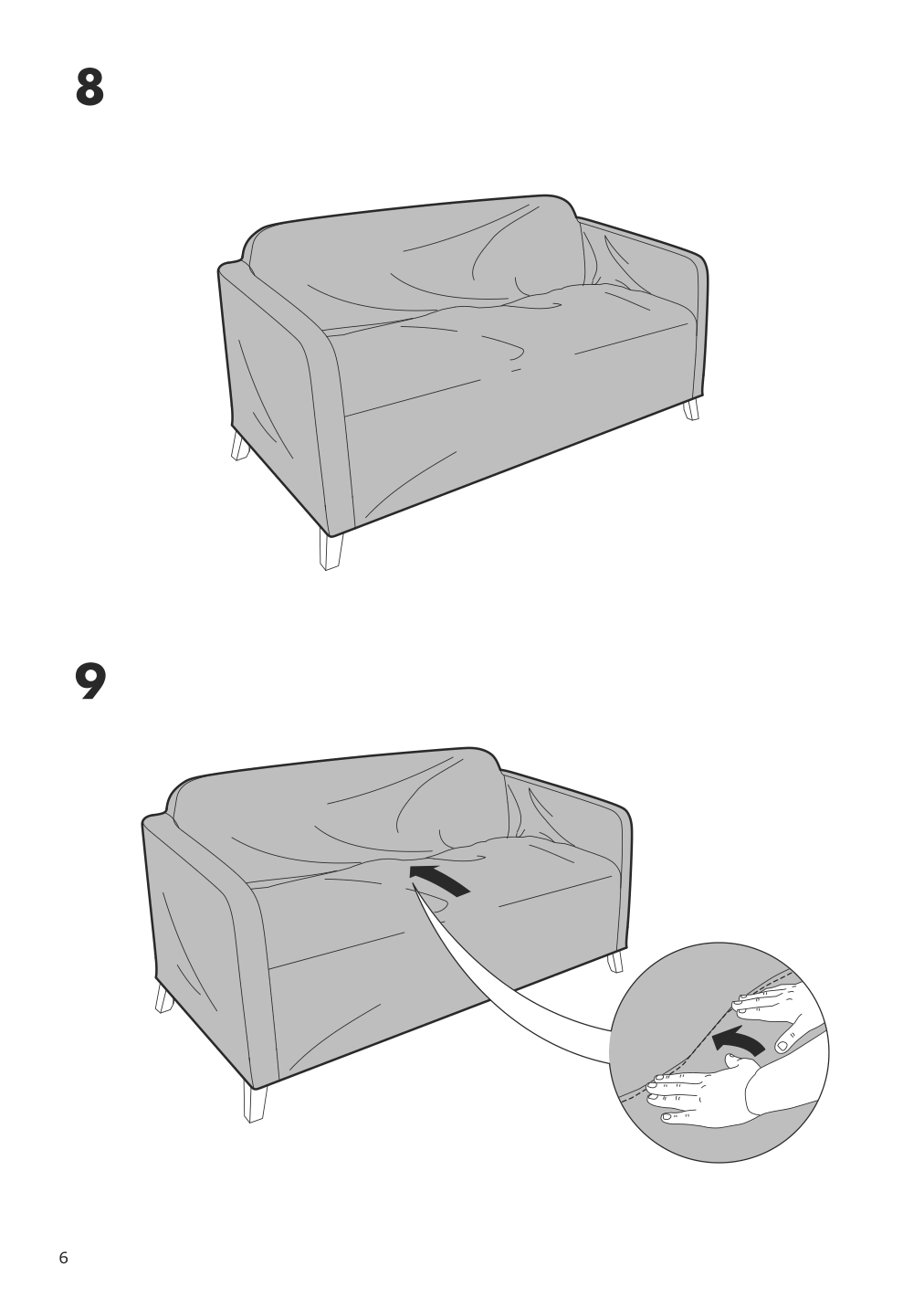 Assembly instructions for IKEA Linanaes protector for loveseat vissle dark green | Page 6 - IKEA LINANÄS protector for loveseat 005.644.00