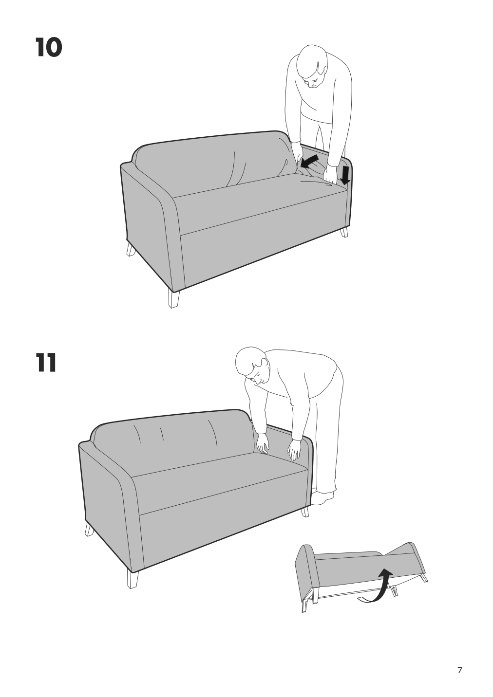 Assembly instructions for IKEA Linanaes protector for loveseat vissle dark green | Page 7 - IKEA LINANÄS protector for loveseat 005.644.00