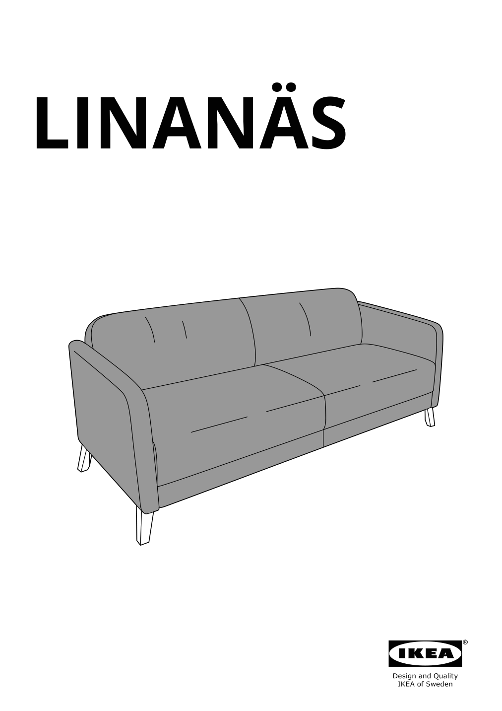 Assembly instructions for IKEA Linanaes sofa vissle beige | Page 1 - IKEA LINANÄS sofa 105.122.36