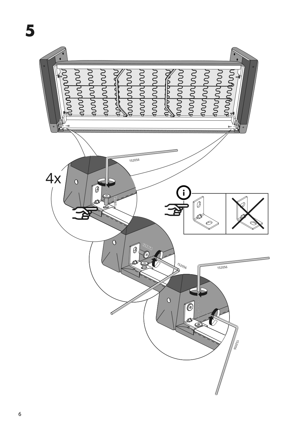 Assembly instructions for IKEA Linanaes sofa vissle beige | Page 6 - IKEA LINANÄS sofa 105.122.36