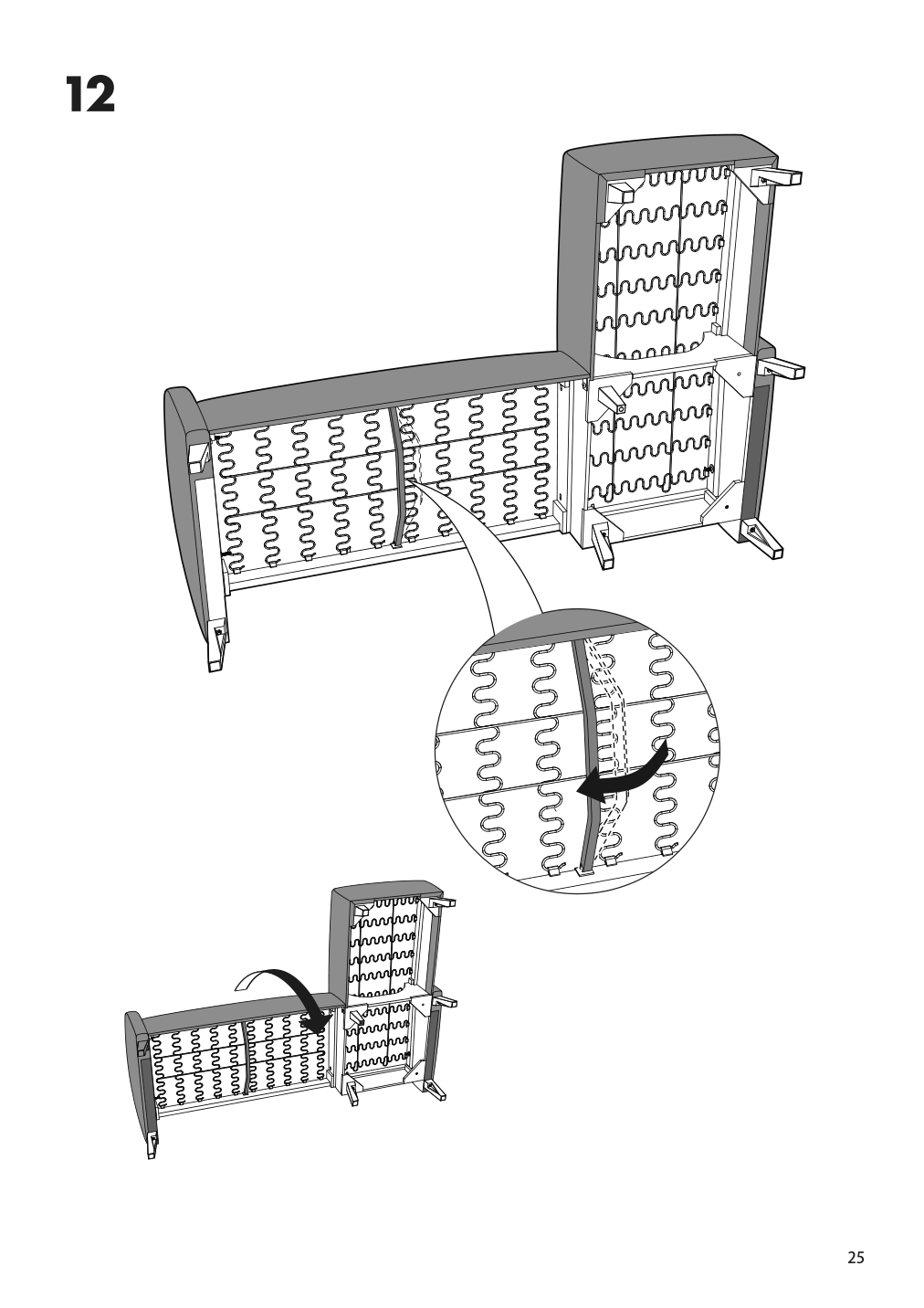 Assembly instructions for IKEA Linanaes sofa with chaise vissle beige | Page 25 - IKEA LINANÄS sofa 305.122.35