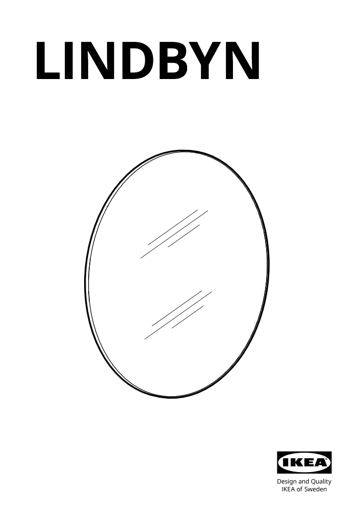 Assembly instructions for IKEA Lindbyn mirror black | Page 1 - IKEA ENHET bathroom 195.474.39