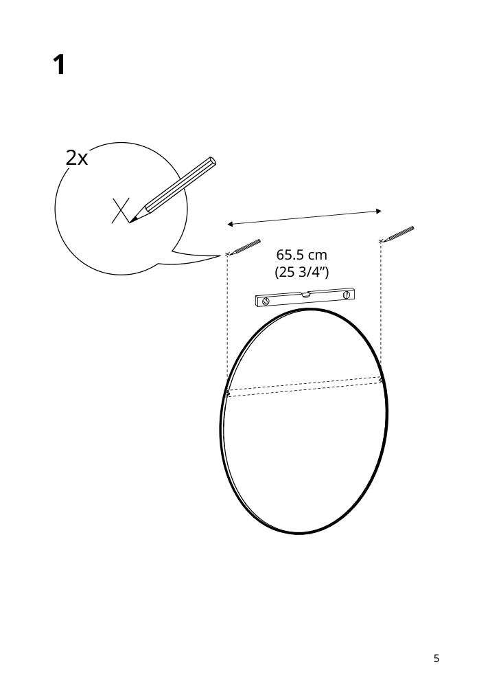Assembly instructions for IKEA Lindbyn mirror black | Page 5 - IKEA ENHET bathroom 195.474.39