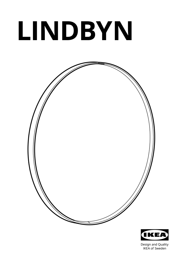 Assembly instructions for IKEA Lindbyn mirror blue | Page 1 - IKEA LINDBYN mirror 305.908.03