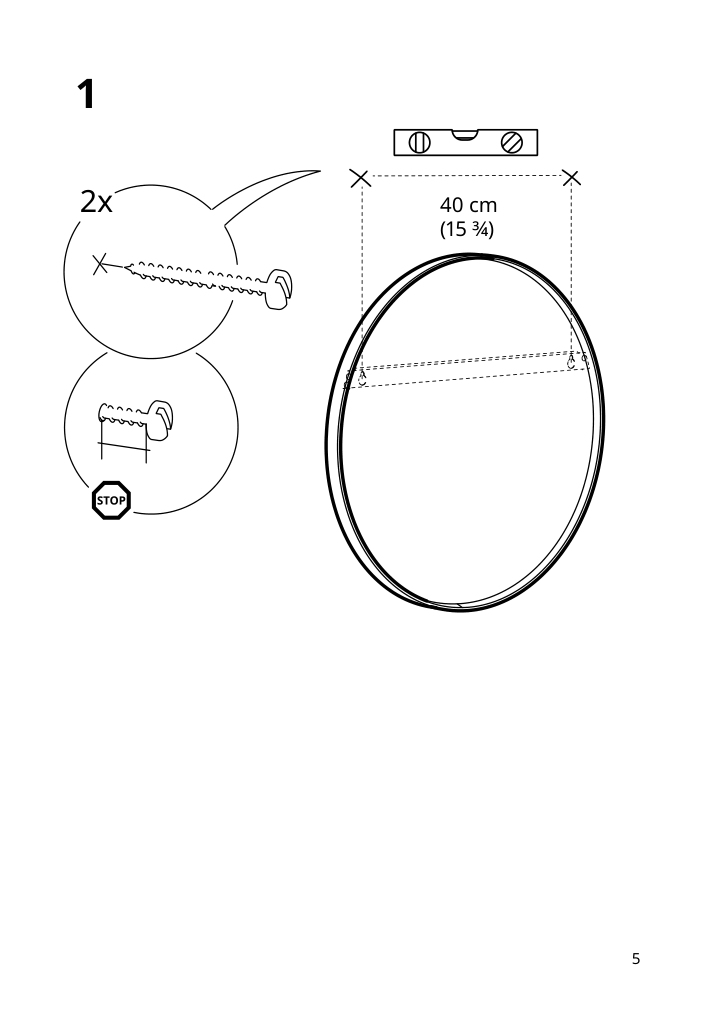 Assembly instructions for IKEA Lindbyn mirror blue | Page 5 - IKEA LINDBYN mirror 305.908.03