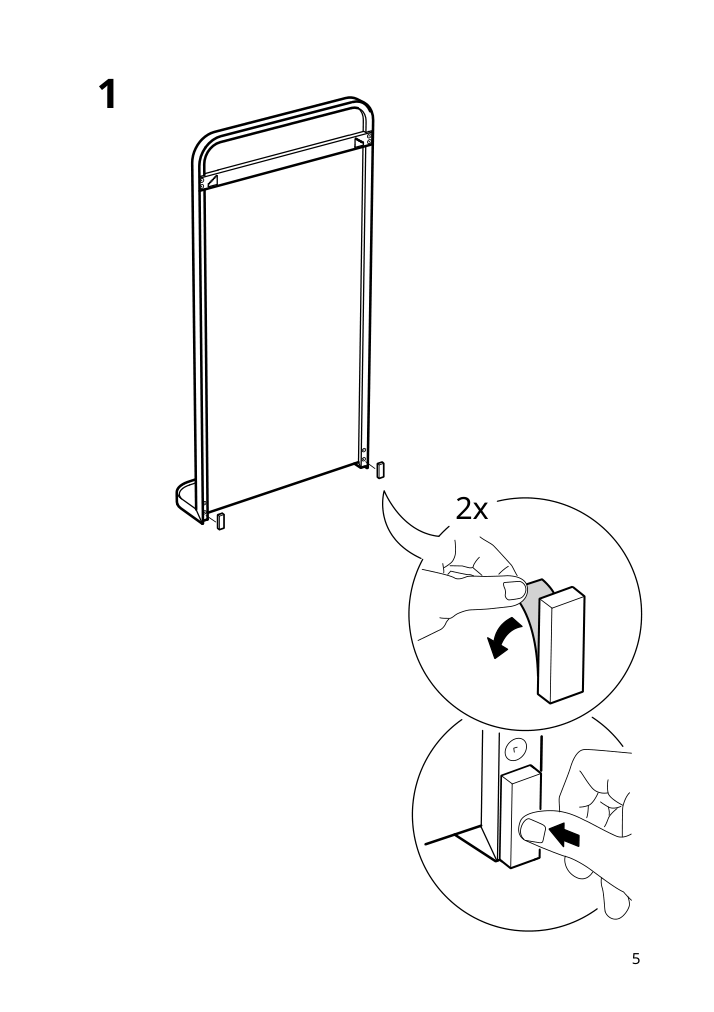 Assembly instructions for IKEA Lindbyn mirror with shelf black | Page 5 - IKEA LINDBYN mirror with shelf 904.586.12