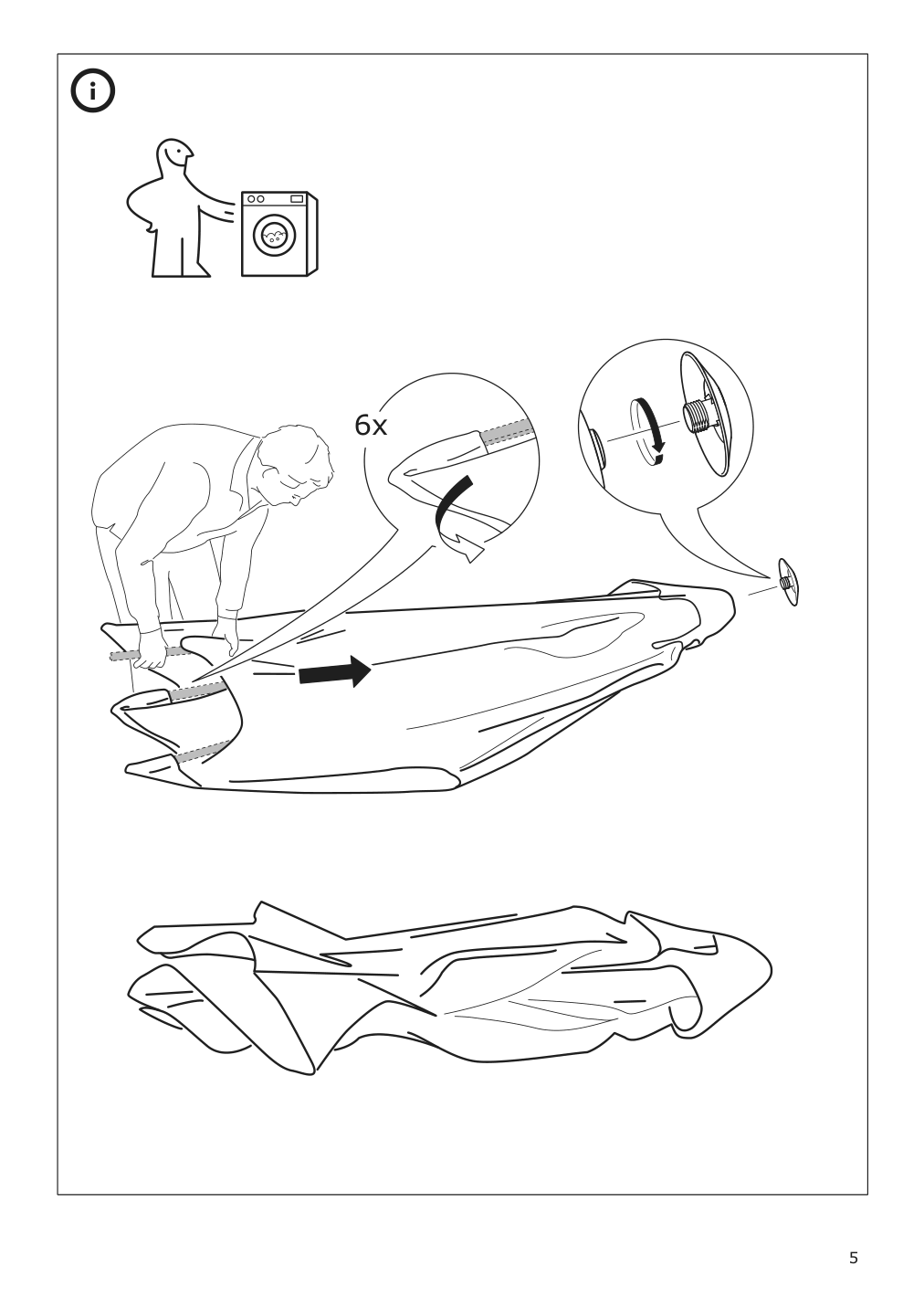 Assembly instructions for IKEA Lindoeja umbrella canopy beige green | Page 5 - IKEA KUGGÖ / LINDÖJA umbrella with base 694.135.88