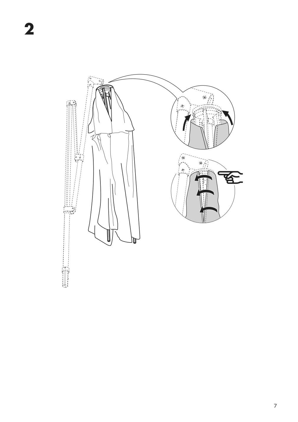 Assembly instructions for IKEA Lindoeja umbrella canopy beige green | Page 7 - IKEA BETSÖ / LINDÖJA umbrella with base 294.135.66