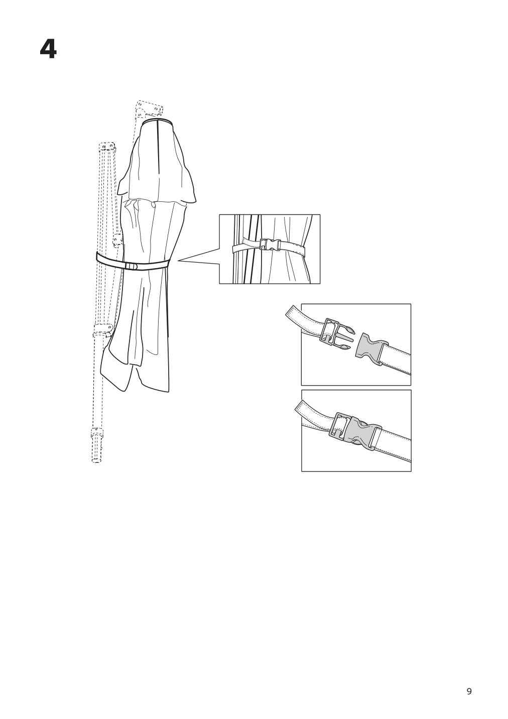 Assembly instructions for IKEA Lindoeja umbrella canopy beige green | Page 9 - IKEA KUGGÖ / LINDÖJA umbrella with base 694.135.88