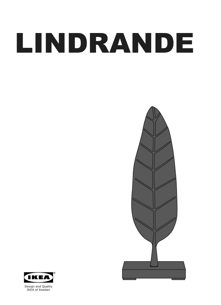 Assembly instructions for IKEA Lindrande decoration leaf black | Page 1 - IKEA LINDRANDE decoration 704.311.38