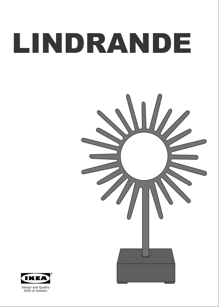 Assembly instructions for IKEA Lindrande decoration sun brass color | Page 1 - IKEA LINDRANDE decoration 704.311.19