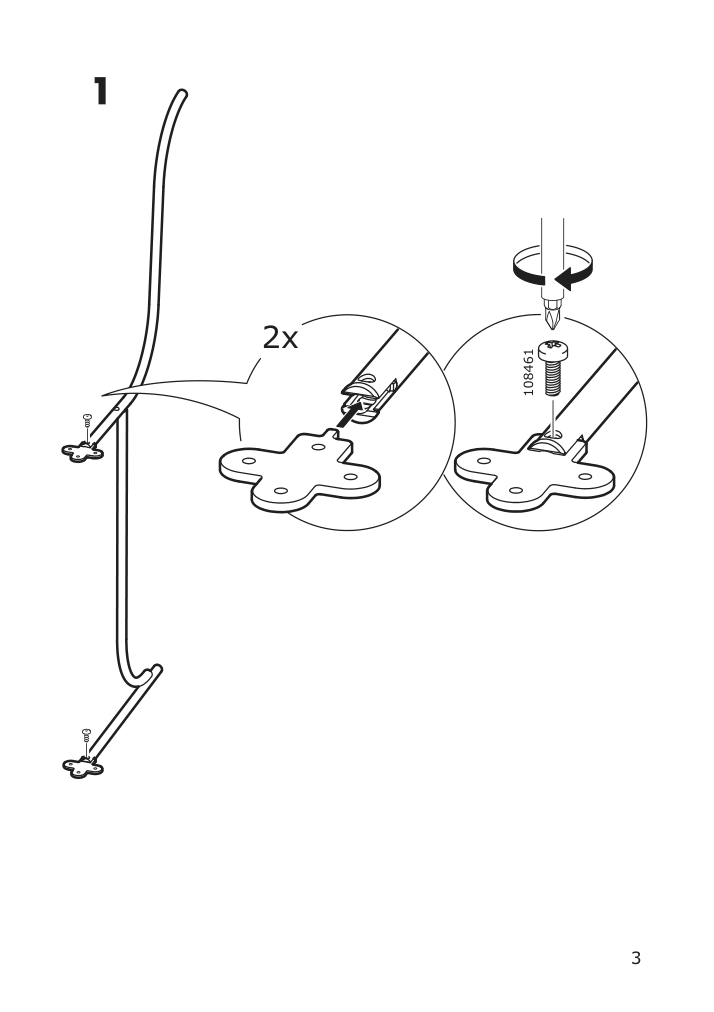 Assembly instructions for IKEA Lindved side table white | Page 3 - IKEA LINDVED side table 004.338.95