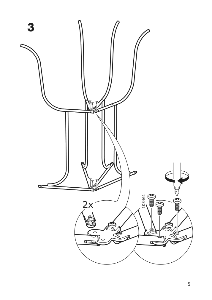 Assembly instructions for IKEA Lindved side table white | Page 5 - IKEA LINDVED side table 004.338.95