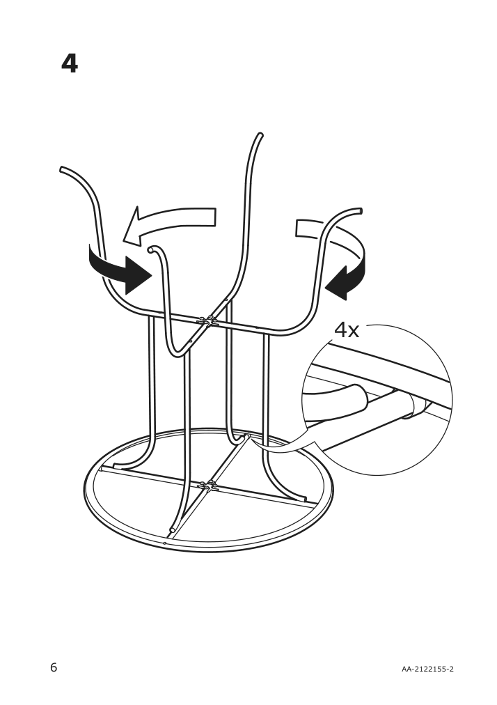 Assembly instructions for IKEA Lindved side table white | Page 6 - IKEA LINDVED side table 004.338.95