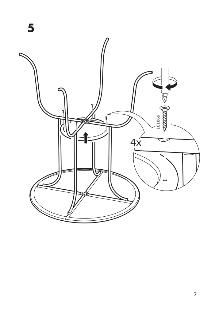 Assembly instructions for IKEA Lindved side table white | Page 7 - IKEA LINDVED side table 004.338.95