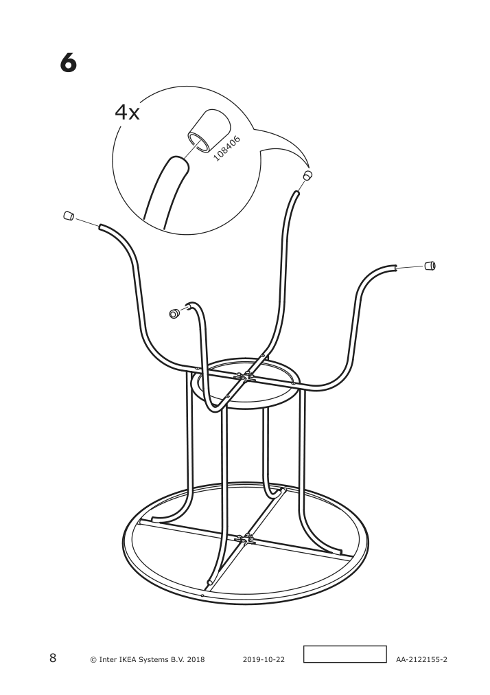 Assembly instructions for IKEA Lindved side table white | Page 8 - IKEA LINDVED side table 004.338.95