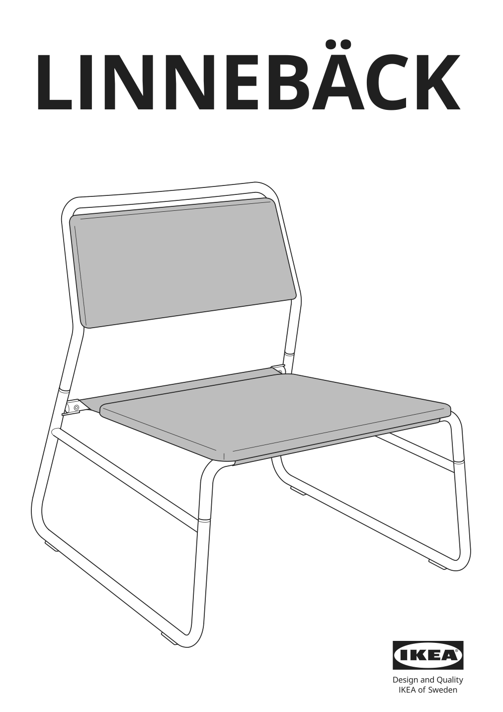 Assembly instructions for IKEA Linnebaeck chair orrsta light gray | Page 1 - IKEA LINNEBÄCK chair 704.872.29