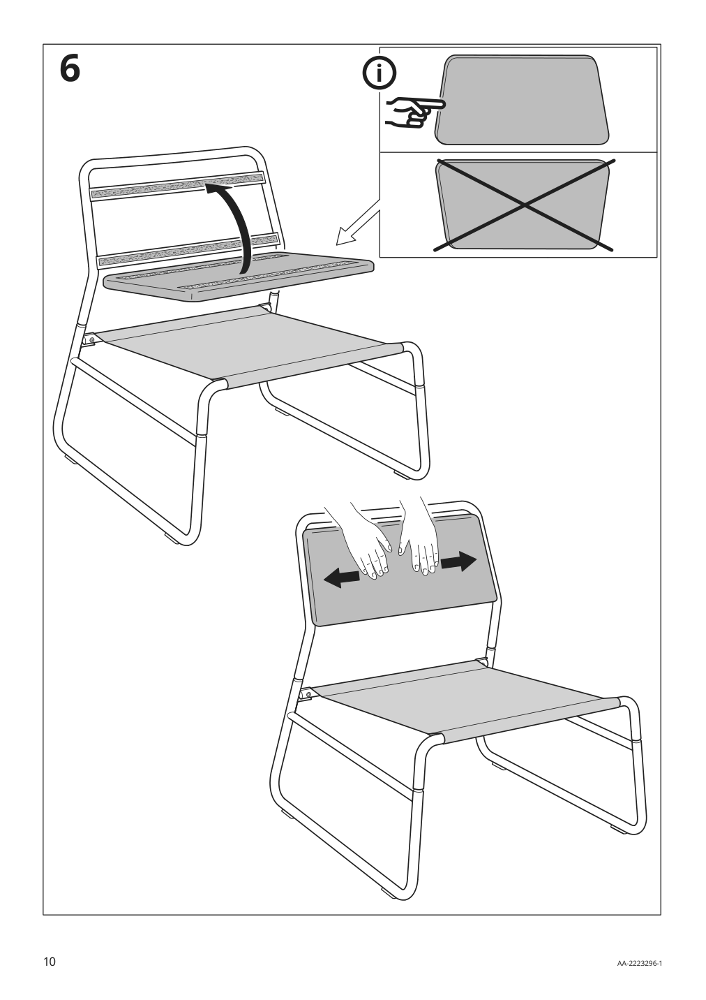 Assembly instructions for IKEA Linnebaeck chair orrsta light gray | Page 10 - IKEA LINNEBÄCK chair 704.872.29