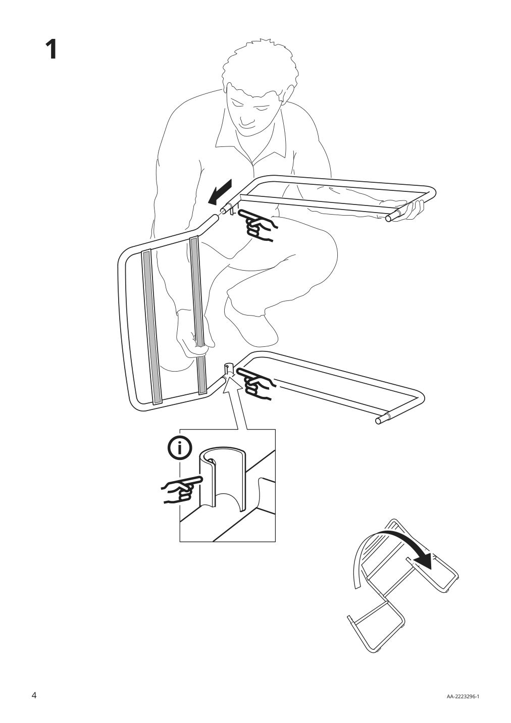 Assembly instructions for IKEA Linnebaeck chair orrsta light gray | Page 4 - IKEA LINNEBÄCK chair 704.872.29