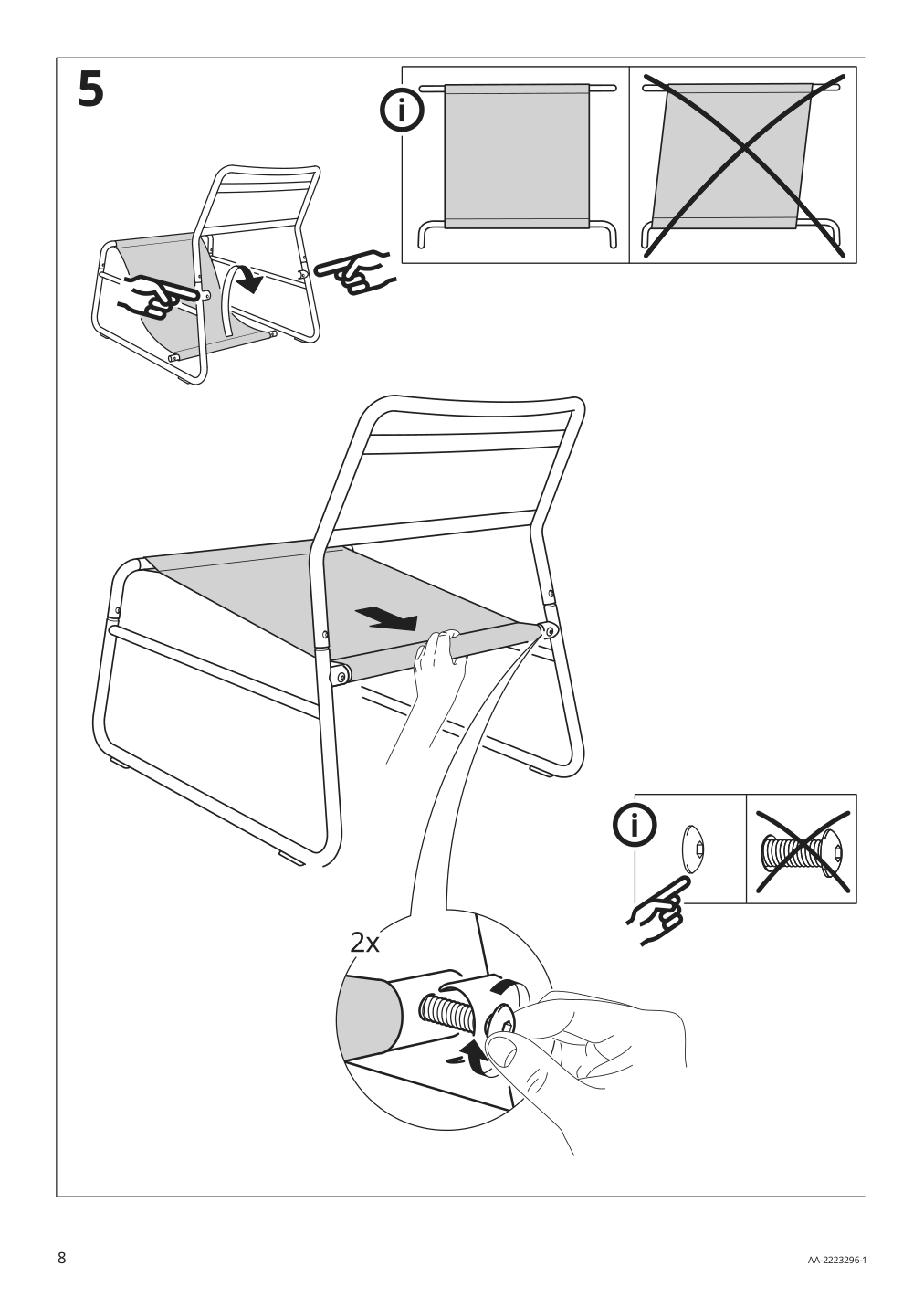 Assembly instructions for IKEA Linnebaeck chair orrsta light gray | Page 8 - IKEA LINNEBÄCK chair 704.872.29