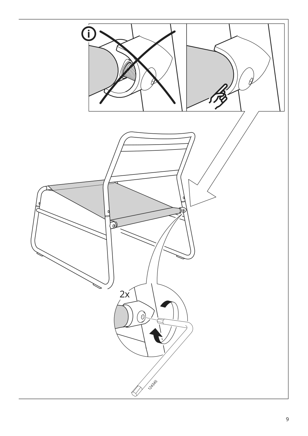 Assembly instructions for IKEA Linnebaeck chair orrsta light gray | Page 9 - IKEA LINNEBÄCK chair 704.872.29