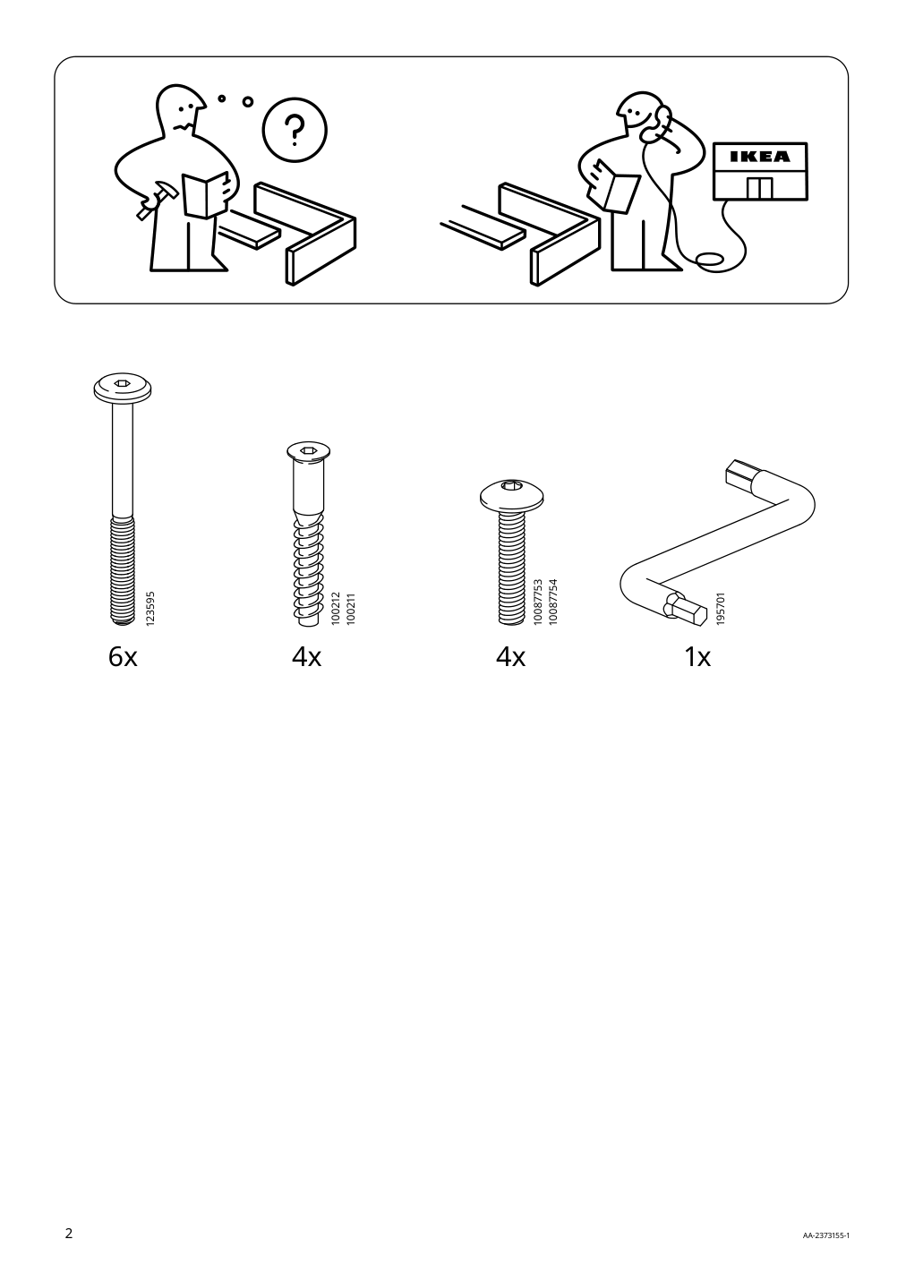 Assembly instructions for IKEA Lisabo chair ash tallmyra white black | Page 2 - IKEA RÖNNINGE / LISABO table and 4 chairs 195.549.29