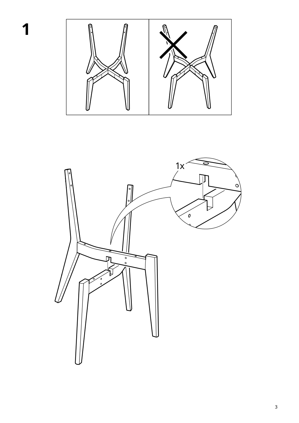 Assembly instructions for IKEA Lisabo chair ash tallmyra white black | Page 3 - IKEA LISABO chair 305.537.06