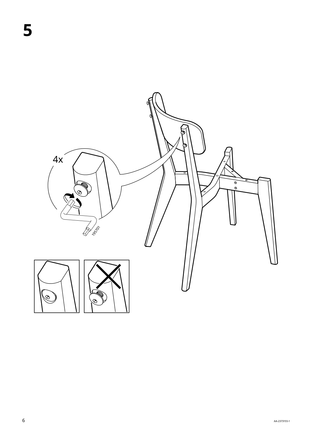 Assembly instructions for IKEA Lisabo chair ash tallmyra white black | Page 6 - IKEA RÖNNINGE / LISABO table and 4 chairs 195.549.29