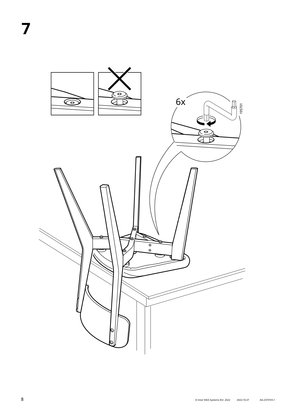 Assembly instructions for IKEA Lisabo chair ash tallmyra white black | Page 8 - IKEA RÖNNINGE / LISABO table and 4 chairs 195.549.29