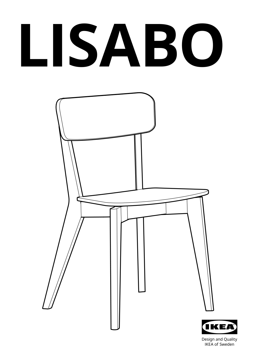 Assembly instructions for IKEA Lisabo chair black | Page 1 - IKEA RÖNNINGE / LISABO table and 4 chairs 694.290.56