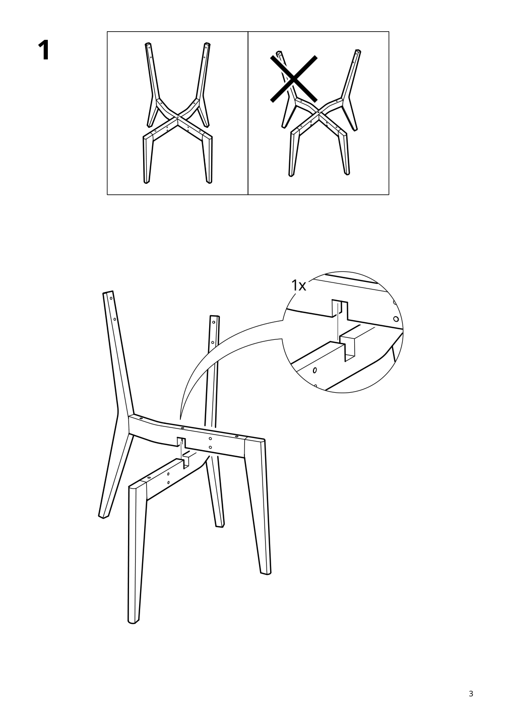 Assembly instructions for IKEA Lisabo chair black | Page 3 - IKEA NORDEN / LISABO table and 4 chairs 793.855.42