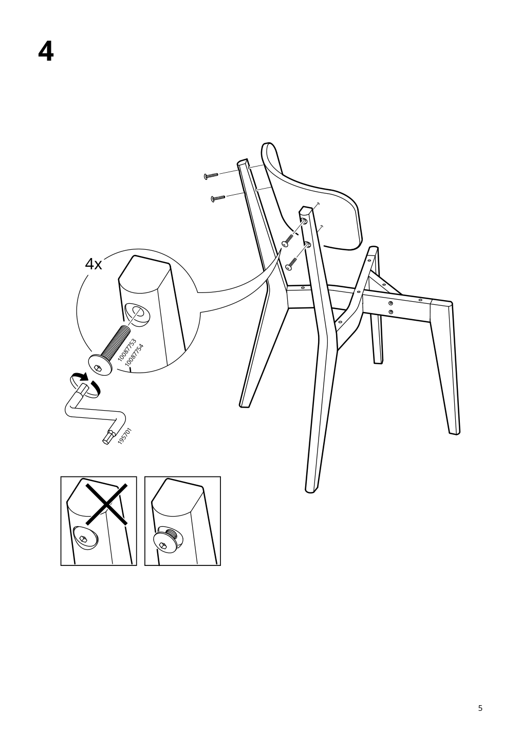 Assembly instructions for IKEA Lisabo chair black | Page 5 - IKEA NORDEN / LISABO table and 4 chairs 793.855.42