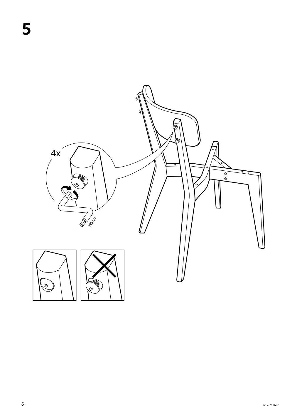 Assembly instructions for IKEA Lisabo chair ash | Page 6 - IKEA RÖNNINGE / LISABO table and 4 chairs 693.900.30