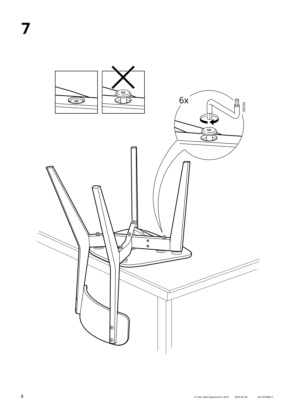 Assembly instructions for IKEA Lisabo chair black | Page 8 - IKEA NORDEN / LISABO table and 4 chairs 793.855.42