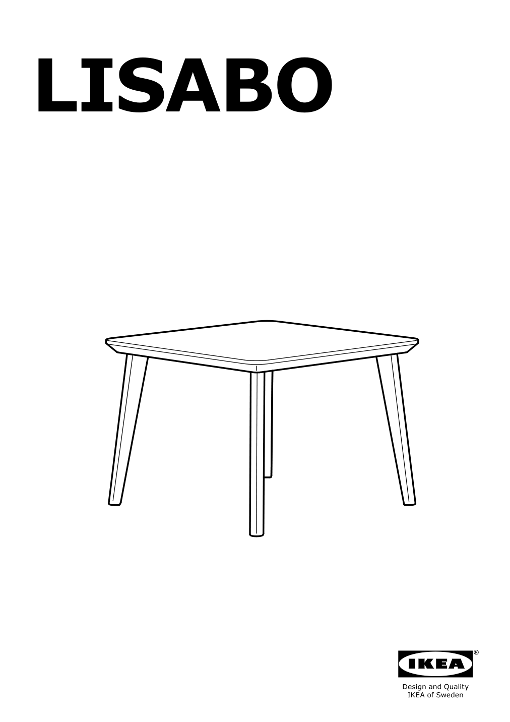 Assembly instructions for IKEA Lisabo coffee table ash veneer | Page 1 - IKEA LISABO coffee table 902.976.57