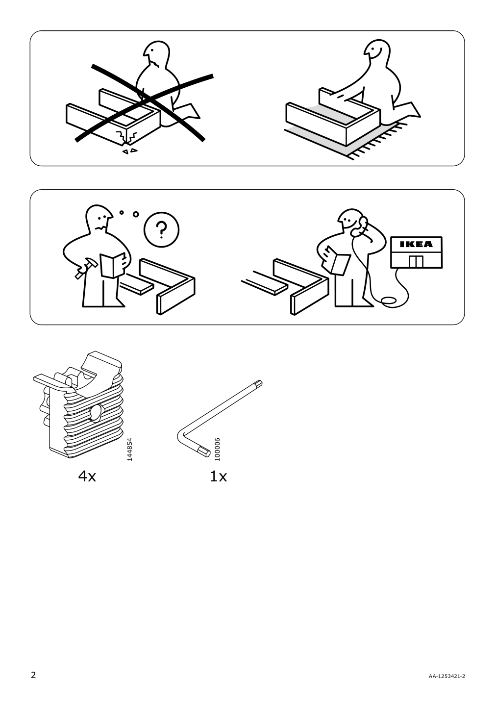 Assembly instructions for IKEA Lisabo coffee table ash veneer | Page 2 - IKEA LISABO coffee table 902.976.57