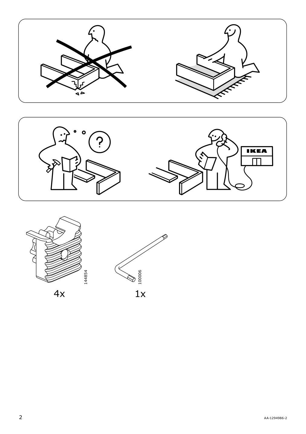 Assembly instructions for IKEA Lisabo coffee table ash veneer | Page 2 - IKEA LISABO coffee table 702.976.58