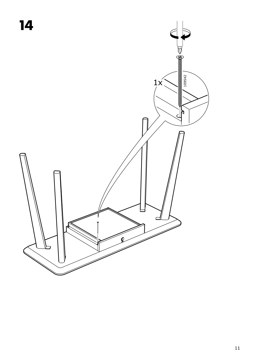 Assembly instructions for IKEA Lisabo desk ash veneer | Page 11 - IKEA LISABO desk 302.990.70