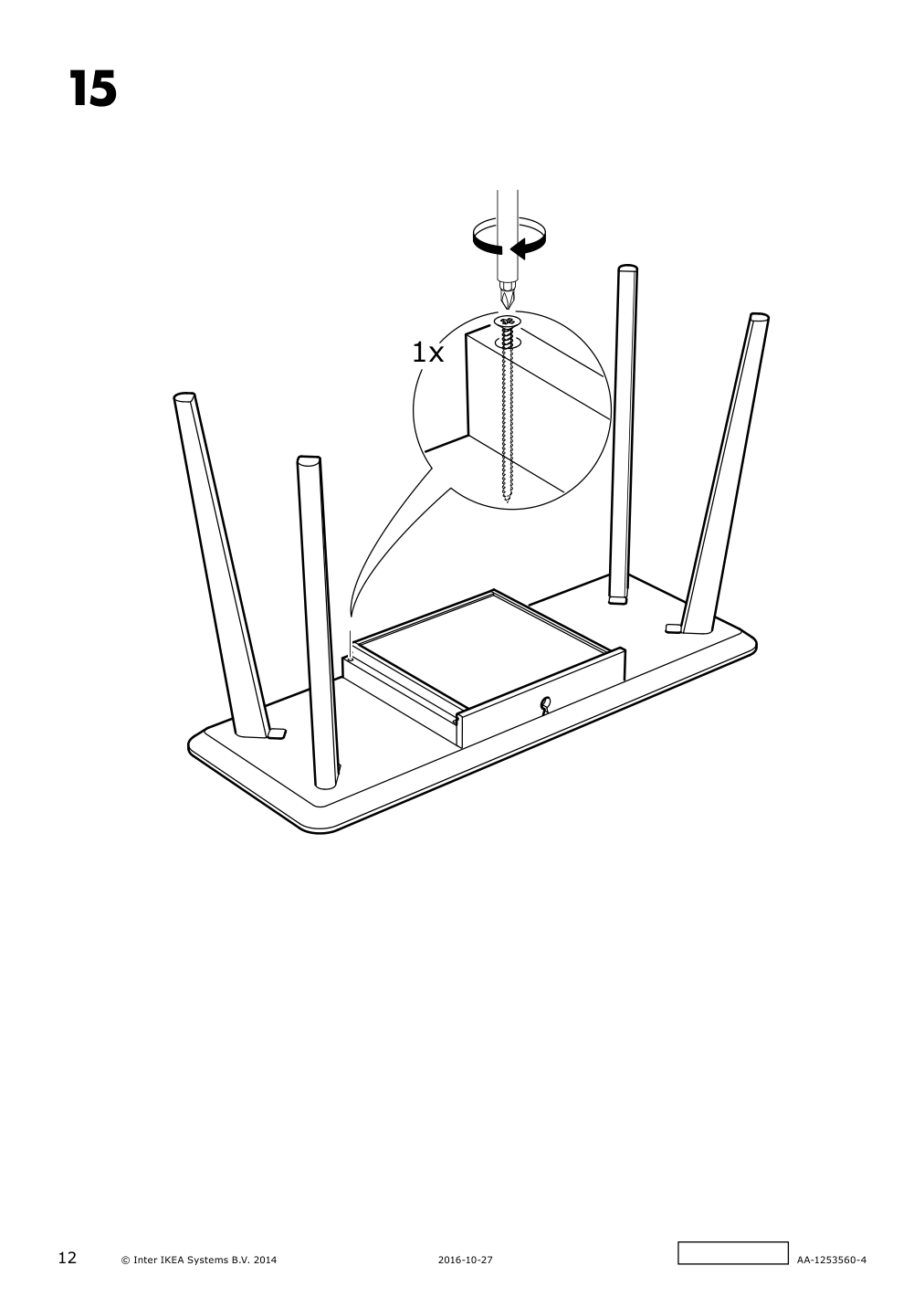 Assembly instructions for IKEA Lisabo desk ash veneer | Page 12 - IKEA LISABO desk 302.990.70