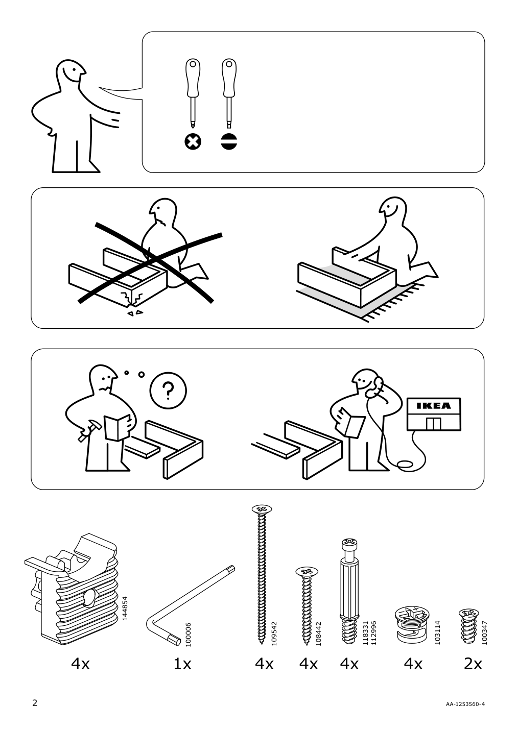 Assembly instructions for IKEA Lisabo desk ash veneer | Page 2 - IKEA LISABO desk 302.990.70