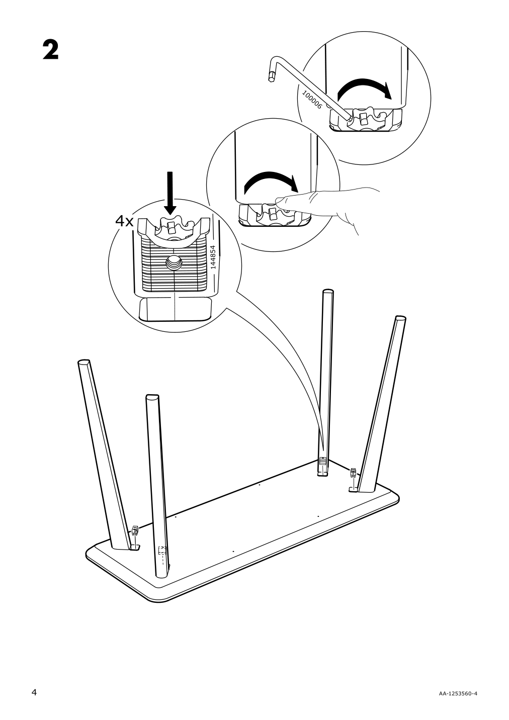 Assembly instructions for IKEA Lisabo desk ash veneer | Page 4 - IKEA LISABO desk 302.990.70