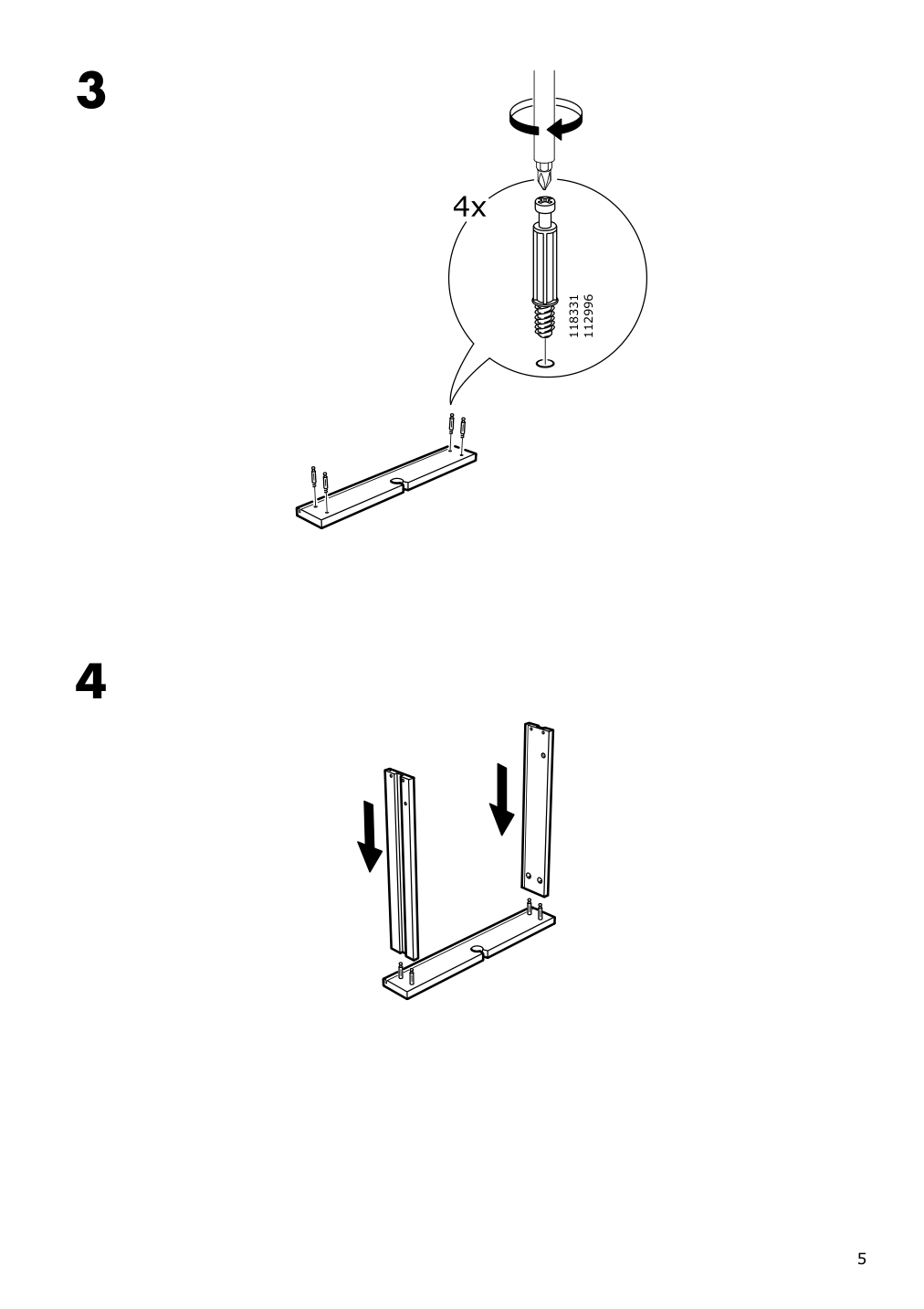 Assembly instructions for IKEA Lisabo desk ash veneer | Page 5 - IKEA LISABO desk 302.990.70