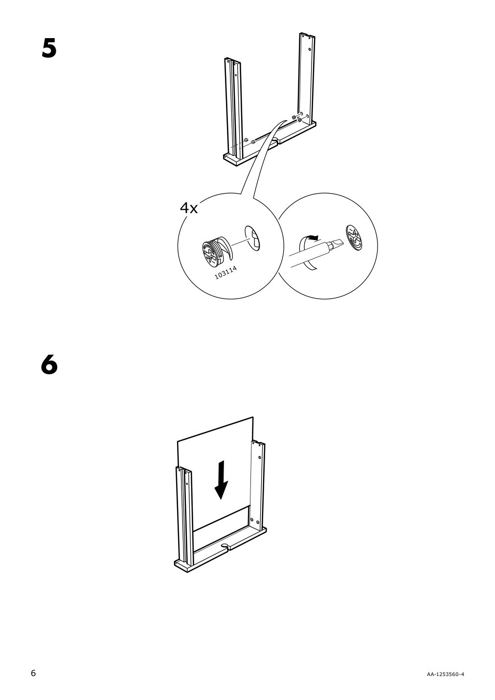 Assembly instructions for IKEA Lisabo desk ash veneer | Page 6 - IKEA LISABO desk 302.990.70