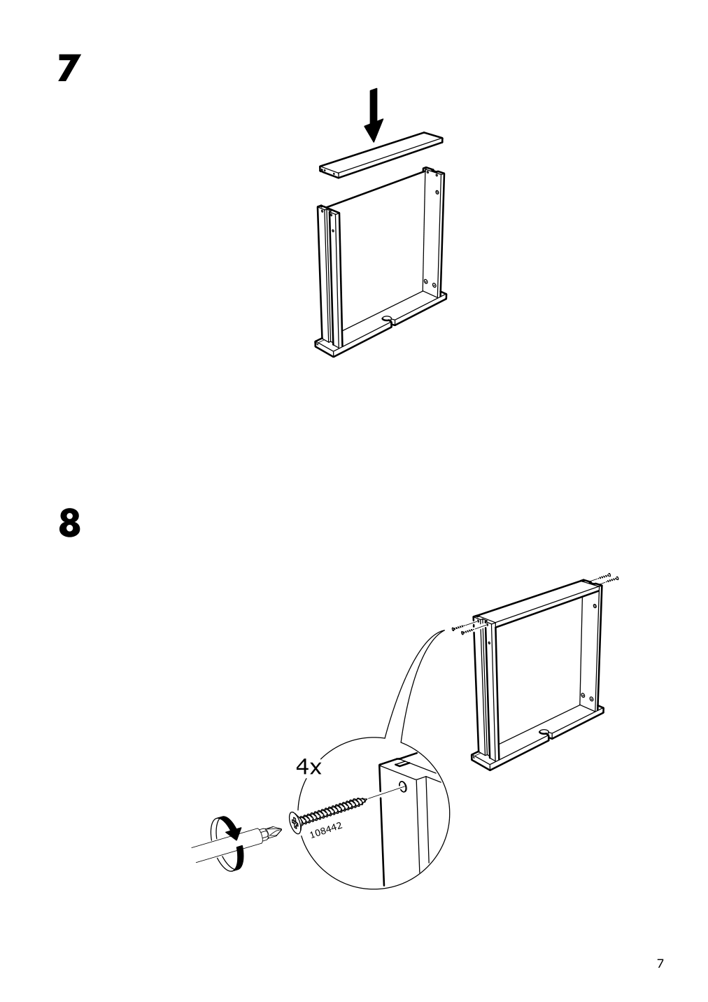 Assembly instructions for IKEA Lisabo desk ash veneer | Page 7 - IKEA LISABO desk 302.990.70