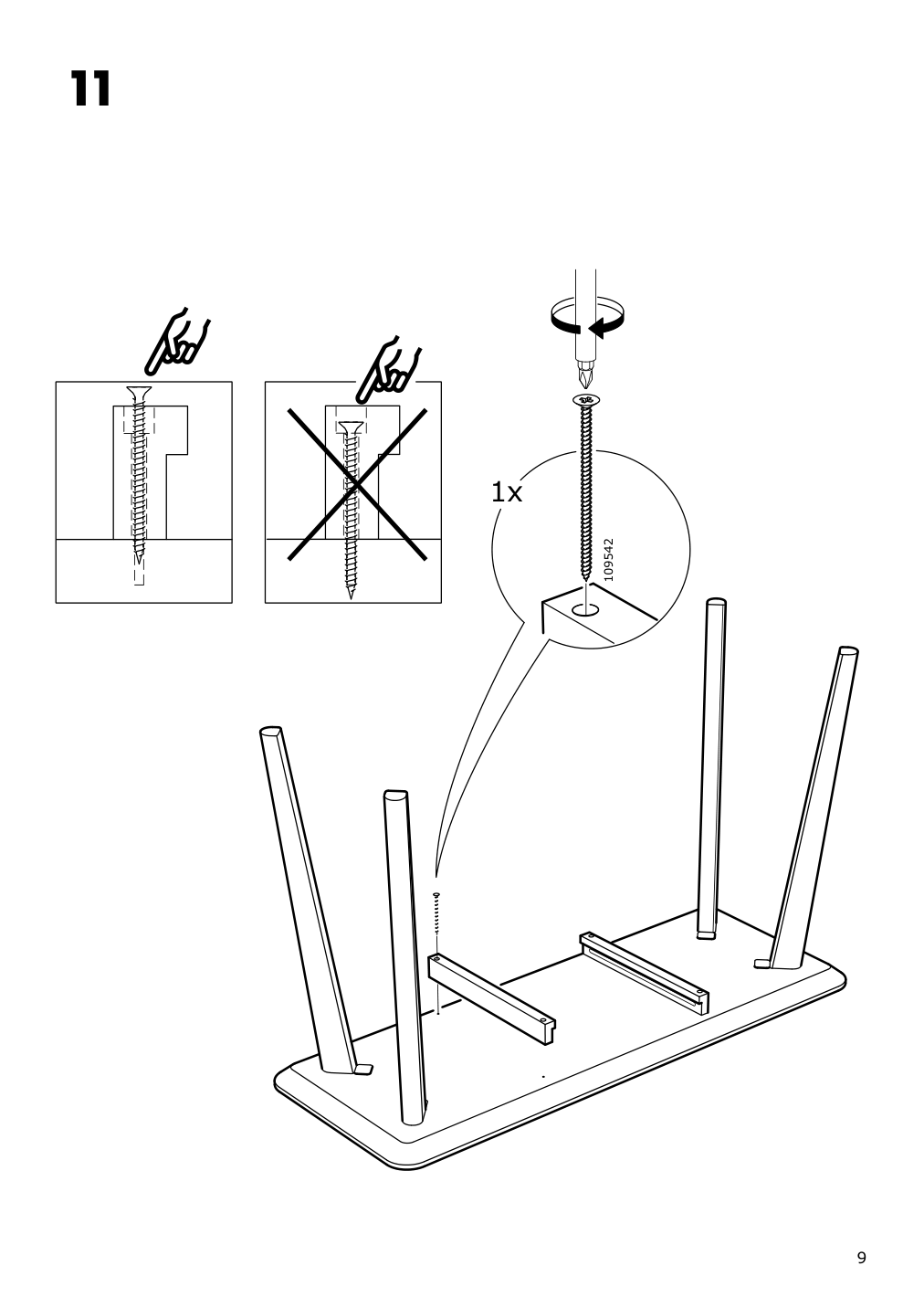 Assembly instructions for IKEA Lisabo desk ash veneer | Page 9 - IKEA LISABO desk 302.990.70