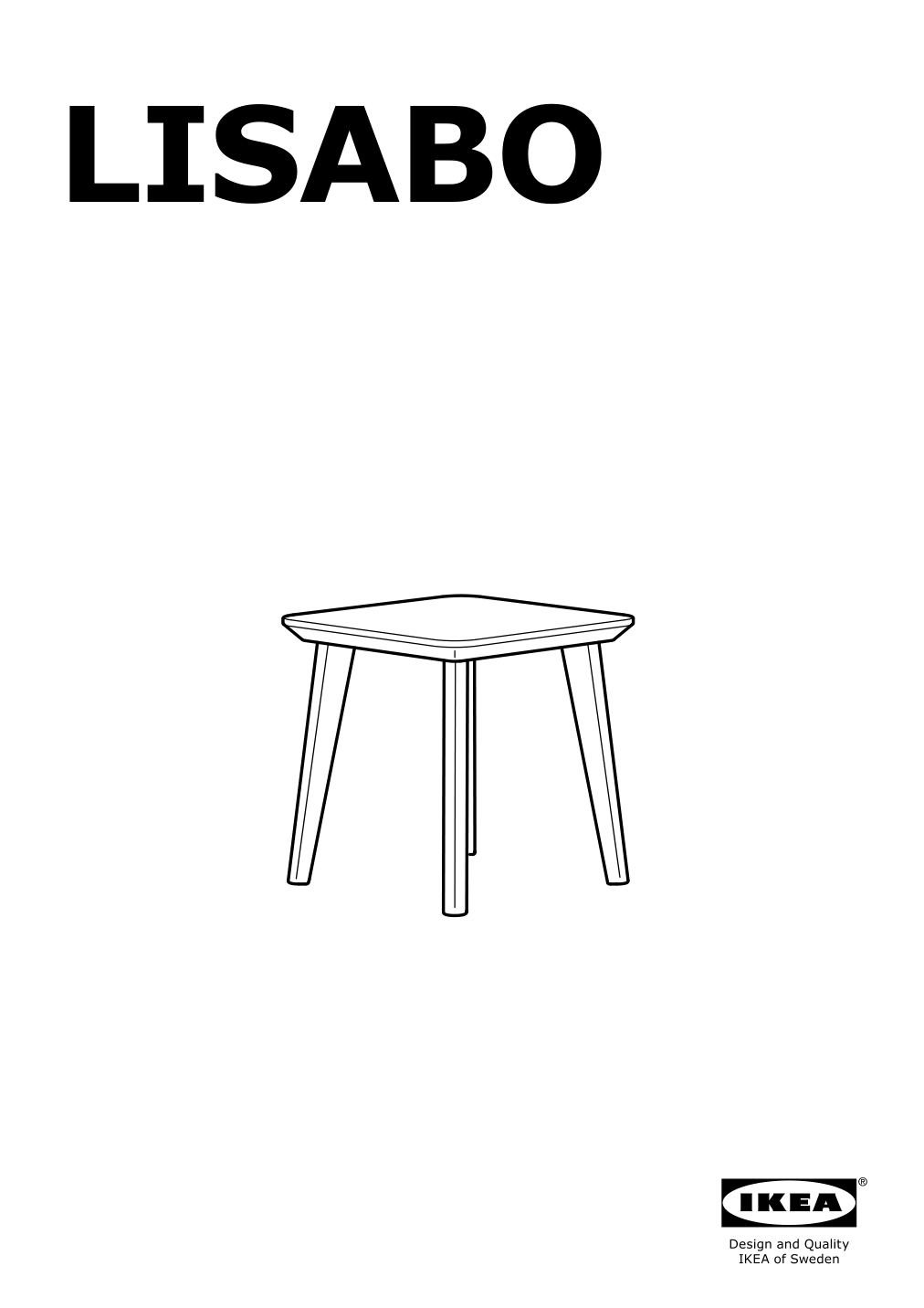 Assembly instructions for IKEA Lisabo side table ash veneer | Page 1 - IKEA LISABO side table 102.976.56